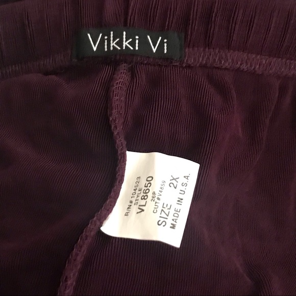 New Vikki Vi Plum Pants 2X Nordstrom made in USA - Picture 7 of 15